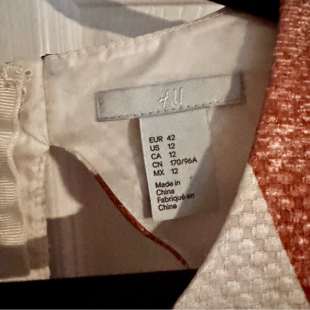 H&M Cream and Black Patterned Mini Dress - Picture 2 of 6